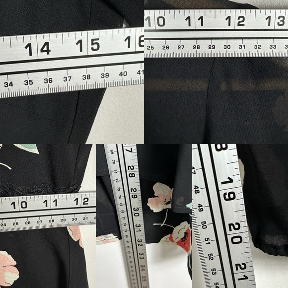 Reformation Sonoma Dress Ornament Floral Print Lace Cut Out Sz 2 Petite 2P Boho - Picture 12 of 12